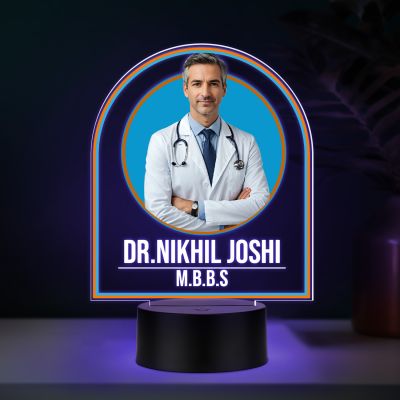 Personalized Doctor LED Night Lamp with Multicolored Light Thankyou Gift for Doctor Appreciation Gift for Doctor Clinic & Hospital Decor Light (Doctor Lamp)